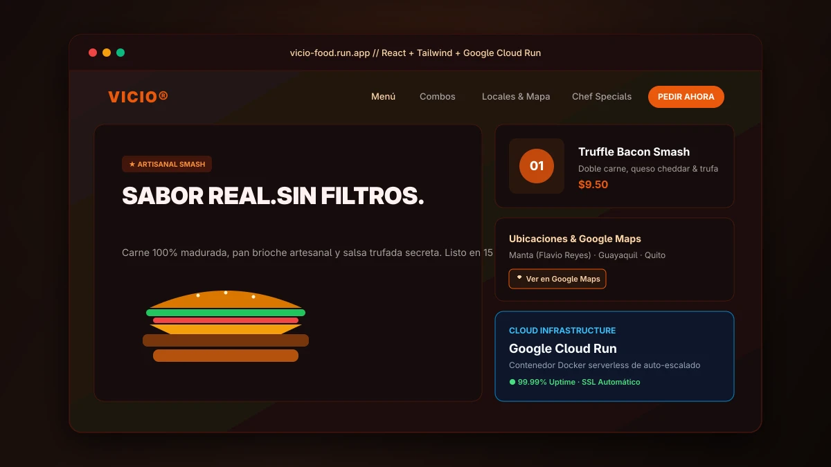 VICIO Landing & Despliegue Cloud Run